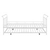 Metal Twin Daybed with Elegant Curved Handle Styling and Accompanying Twin Trundle Bed - 3 of 4