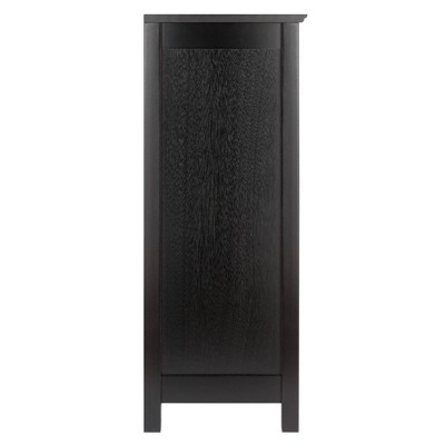 Espresso Brown Transitional 3-Tier Wood Bookshelf