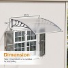 VINGLI Window Awning Door Canopy, 40" x 40" Awnings for Doors Polycarbonate Cover - 3 of 4