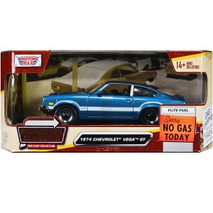 1974 Chevrolet Vega GT Blue Metallic with White Stripes "Forgotten Classics" Series 1/24 Diecast Model Car by Motormax - 1 of 3