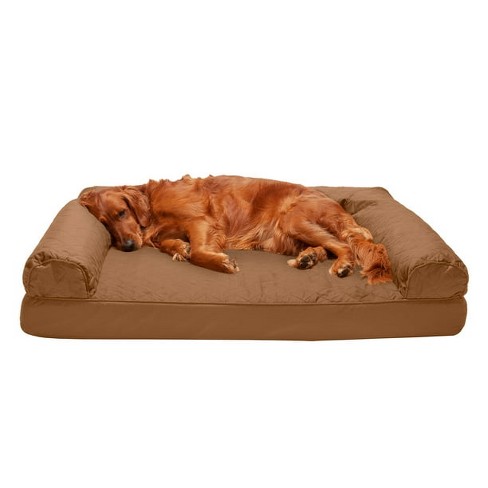 Furhaven Quilted Orthopedic Sofa Dog Bed - Jumbo, Warm Brown : Target