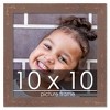 PosterPalooza | Square Shabby Chic Brown Picture Frame - UV Acrylic, Foam Board Backing, Hanging Hardware - 2 of 4