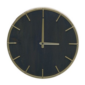 VIP Wood 12 in. Black Modern Wall Clock - 1 of 2