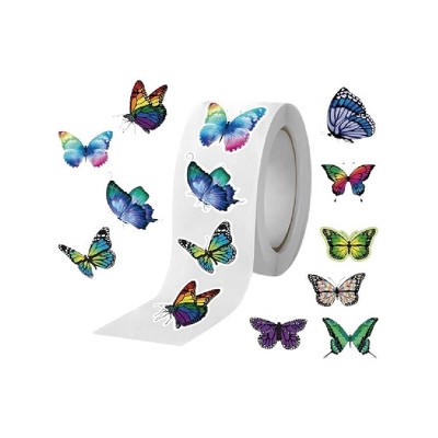 TruAIR 500PCS Colorful Butterfly Waterproof Car Stickers