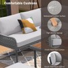 Whisen 6-Piece Patio Furniture Set, L-Shaped Outdoor Sectional Sofa Set with Acacia Wood Table and Ice Box - 4 of 4