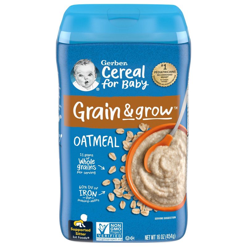 Gerber Single Grain Oatmeal Baby Cereal - 16oz, 1 of 11