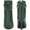 BLISSFUL STEP Pointed Toe Stiletto Heel Slouch Ankle Boots for Women - 2 of 4