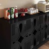 APRILSOUL 60.5" Mid Century Modern Sideboard Buffet, TV Console with 4 Doors & Adjustable Shelves, Storage for Multiple Spaces - 4 of 4