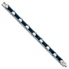 Black Bow Jewelry 12.5mm Stainless Steel, Black & Blue Plated Link Bracelet, 8.75 Inch - 2 of 4