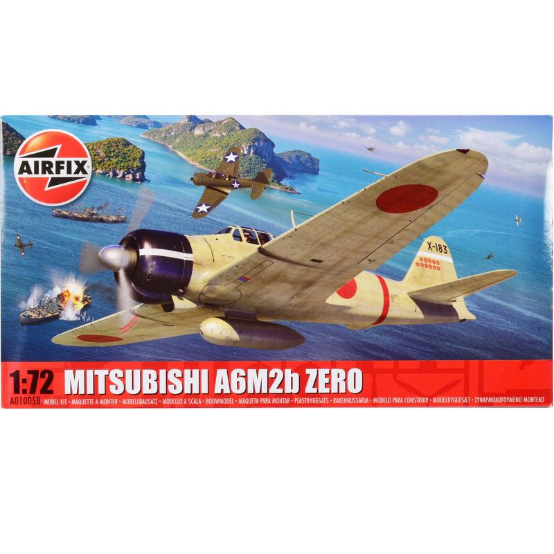 Level 1 Model Kit Mitsubishi A6M2b Zero Fighter Aircraft 1/72 Plastic Model Kit by Airfix, 1 of 4