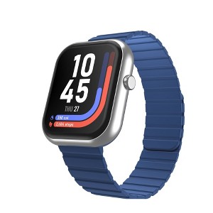 iTouch Air 5 Smartwatch Magnetic Silicone Strap - Silver/Blue - 1 of 4