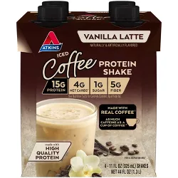 Atkins Ready to Drink Shake - Iced Coffee Vanilla Latte - 4pk