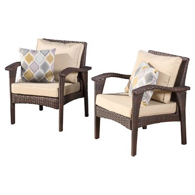 Outdoor club chair set shop of 2