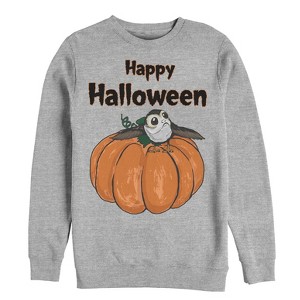 Men's Star Wars The Last Jedi Happy Halloween Porg Sweatshirt - 1 of 3