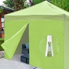 InstaHibit Universal Sidewall Zipper UV30+ Fits 10x10ft Canopy Picnic 1 Piece Green - 2 of 4