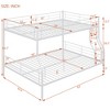 VYNXARIA Full XL Over Queen Metal Bunk Bed with Storage - Elegant White - 4 of 4