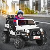 Infans 12V Kids Ride On Car 2 Seater Truck RC Electric Vehicle w/Storage White - 3 of 4