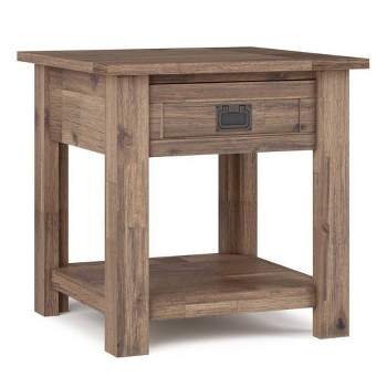 22" Garret End Table Rustic Natural Aged Brown - WyndenHall