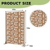 MAYEERTY Room Divider Screen Helen Street 01 Brown Galvanized Sheet 72x47x16in 6-Piece Set - 4 of 4