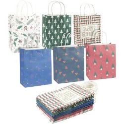 6 Designs 14121285-B870 Berwick Offray 48 Ct Christmas Gift Bags 
