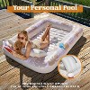 Joyfy Adults Float Pool Inflatable Pool Tanning Floatie Bed with Pillow Pool Floats Lounger Float Tanning Pool Large for Adult - 4 of 4