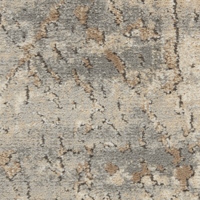 Reversible Abstract Gray Synthetic 5' x 7' Area Rug