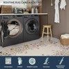 Lahome Short Velvet Geometric Floral Floor Mat-Natural Bio-Printed Soft Rug for Living Room, Bedroom, or Entryway - 4 of 4