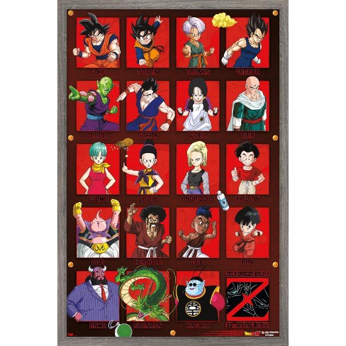 Dragon Ball Z - Saiyans Wall Poster, 22.375 x 34 Framed 
