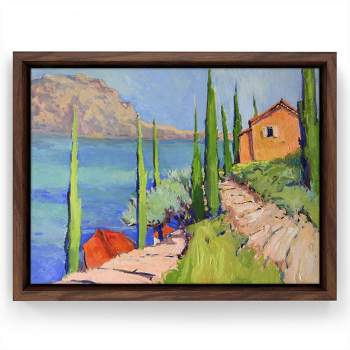 Americanflat - Mediterranean Landscape by Suren Nersisyan Floating Canvas Frame - Modern Wall Art Decor