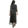 Harlow & Rose Womens 3/4 Sleeve V-Neck Founced Maxi Dress - 3 of 3