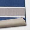 4'x5'6" Back to College Rugby Striped Accent Rug Gray/Blue - Room Essentials™ - 4 of 4