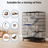 GOTGELIF Stylish 4-Tier 51" Cat Cage Playpen with Hammock & Pet Bed For Furry Friend - 3 of 4