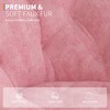 Foldable Saucer Chair, Oversized Faux Fur Lounge Chair with Metal Frame for Adults, Comfy Seat for Bedroom, Dish Dorm Chair - 4 of 4