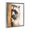 Stupell Industries Peering Raccoon Watercolor Floating Frame Canvas Art, Gray, 25" x 31" - 2 of 4