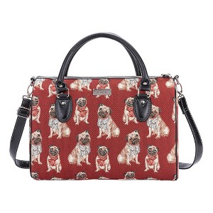Signare USA Pug Dog Red Travel Bag - 1 of 4