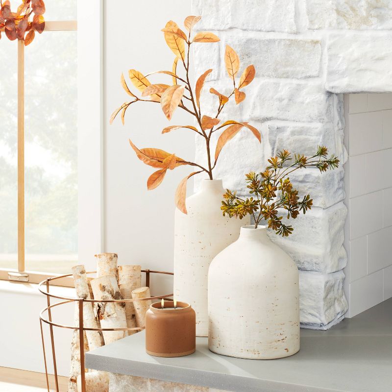 Distressed Ceramic Vase Natural White - Hearth & Hand™ with Magnolia, 2 of 11