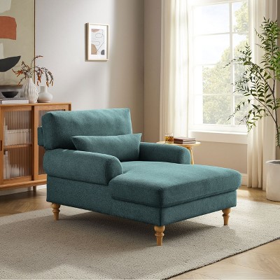 VANOMi 38.2'' Upholstered Chaise Lounge with Adjustable Backrest