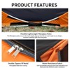 Vynxaria  Black AND Orange Pop Up Camping Tent for 2 Person - 4 of 4