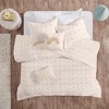 5Pcs coverlet Set Kids Cotton Jacquard Pom Pom Quilt with Decorative Pillows, Hypoallergenic Fill - 3 of 4