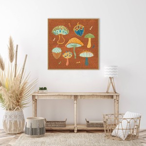 Amanti Art 30"x30" Harvest Whimsy IV by Dina June Framed Canvas Wall Art Print - 1 of 4