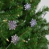Northlight 5' x 2" Purple Snowflake Christmas Garland with Silver Beads, Unlit - 2 of 4
