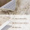 Acekool Fluffy Washable Shag Area Rug with Non-Slip Backing, Soft Plush Solid Carpet for Bedroom, Living Room, Dorm, Gray5x8 - 2 of 4