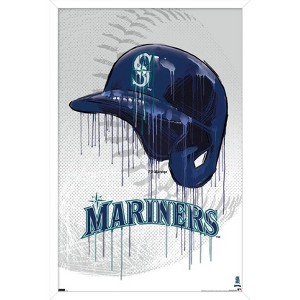 Trends International MLB Seattle Mariners - Drip Helmet 22 Framed Wall Poster Prints - 1 of 4