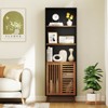 Costway 70” Bookshelf, 5-Tier Bookcase with Reversible Adjustable Shelf & Sliding Doors - 4 of 4