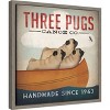 Amanti Art Three Pugs in a Canoe (handmade) by Ryan Fowler Framed Canvas Wall Art - 2 of 4