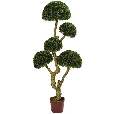 5ft Five Head Boxwood Artificial Tree - Nearly Natural