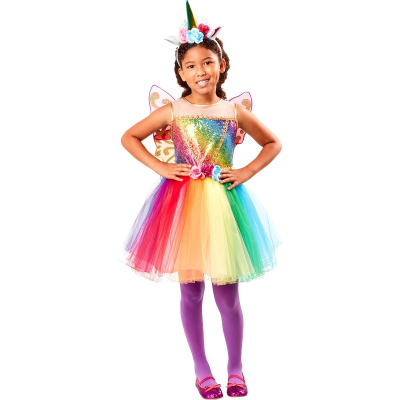 Rubies Rainbow Unicorn Girl's Costume, 5 of 6