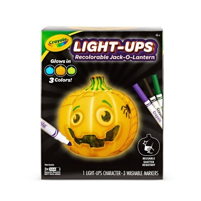 Crayola Light Ups Jack O Lantern: Drawing & Coloring Kit for Kids, Includes Washable Markers, Requires 3 AAA Batteries