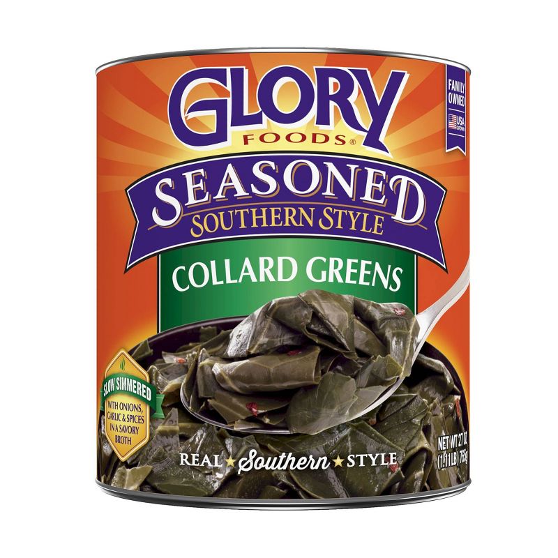 Glory Gluten Free Foods Seasoned Southern Style Collard Greens 27oz, 1 of 5
