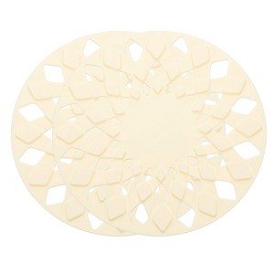 Unique Bargains Silicone Heat-Resistant Non-Slip Round Trivet Placemats 6.7" 2 Pcs - 1 of 4